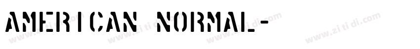 American Normal字体转换